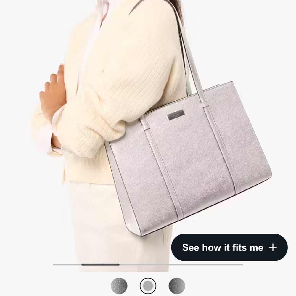 💥💥Price Drop💥 KATE SPADE KENZIE METALLIC LARGE TOTE NWT - Picture 5 of 16